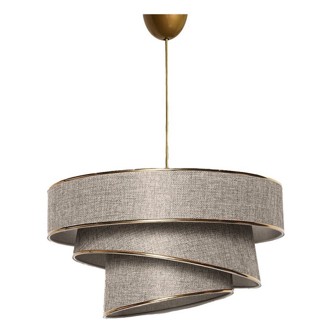 Závěsný lustr Couper - Beige, Gold