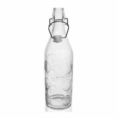 Orion Sticlă cu capac cu clemă Orange 1,1 l