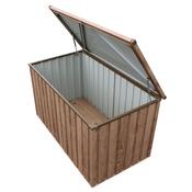 Duramax kerti tárolódoboz barna, 134 x 74 cm