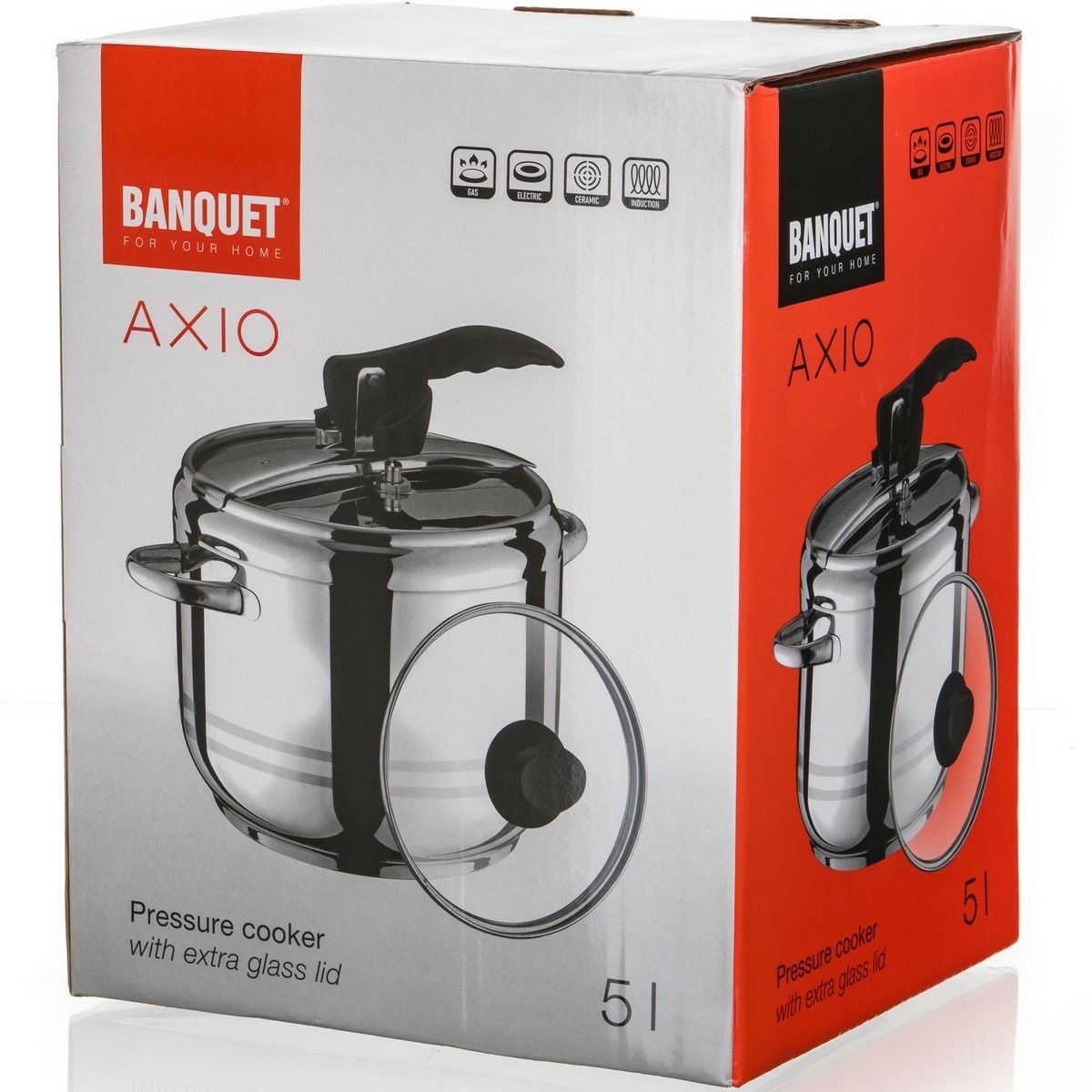Banquet Tlakový hrniec AXIO so sklenenou pokrievkou 5 l