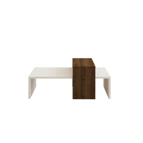 Konferenční stolek Glow White and Walnut