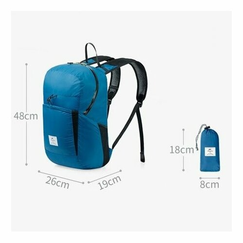 Naturehike Faltbarer Reiserucksack 22 l, grau
