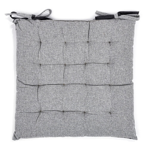 Стьобана подушка для сидіння Heda сіра , 40 x 40 см