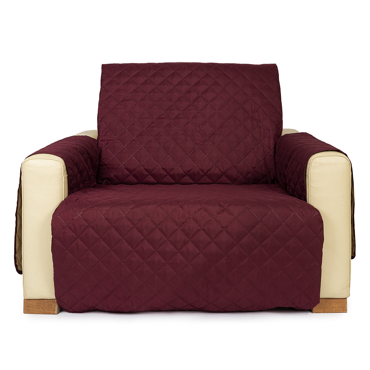 4Home Narzuta na fotel Doubleface bordo/beżowy, 60 x 220 cm, 60 x 220 cm