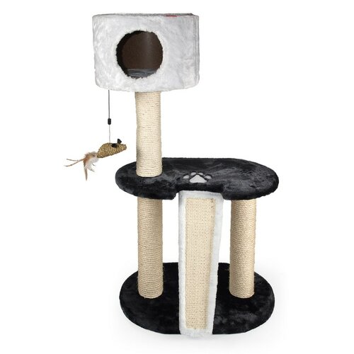 Tommi Škrábadlo za mačke Hedy antracit/ svetlosiva, 50 x 35 x 95 cm