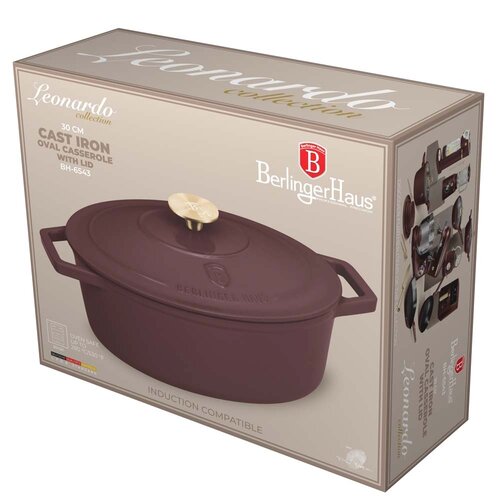 BerlingerHaus Tigaie din fontă cu capac Leonardo 30 cm