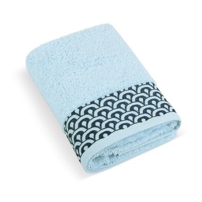 Bellatex Frotteebadetuch Spitze blau, 70 x 140 cm