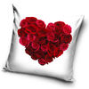 BedTex Polštářek Srdce z růží bílá, 40 x 40 cm