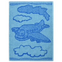 Дитячий рушник Літак синій, 30 x 50 см