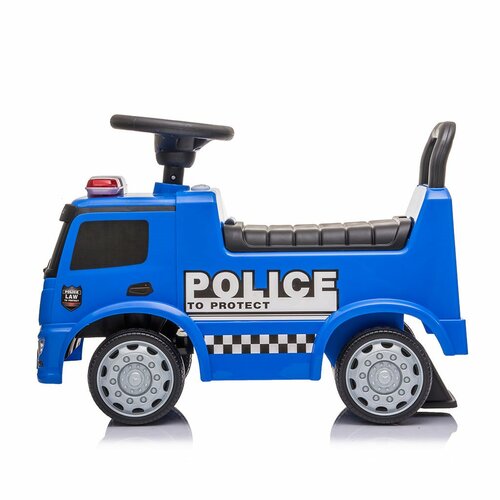 Mașinuță Baby Mix pentru copii cu sunet MercedesPolice, albastru