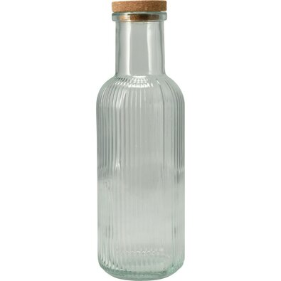 Pitna steklenica s pluto, prosojna, 1 l