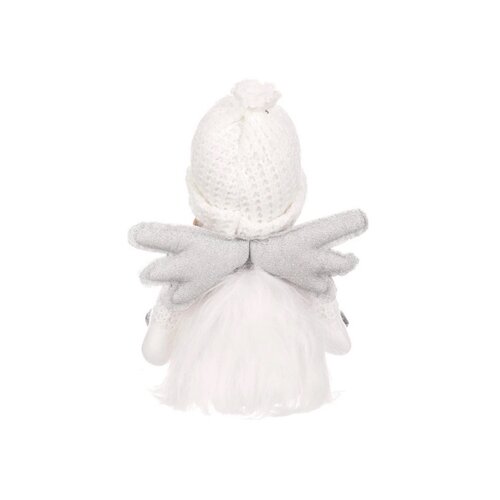 Різдвяна прикраса Ангел із серцем, висота 41 см, білий