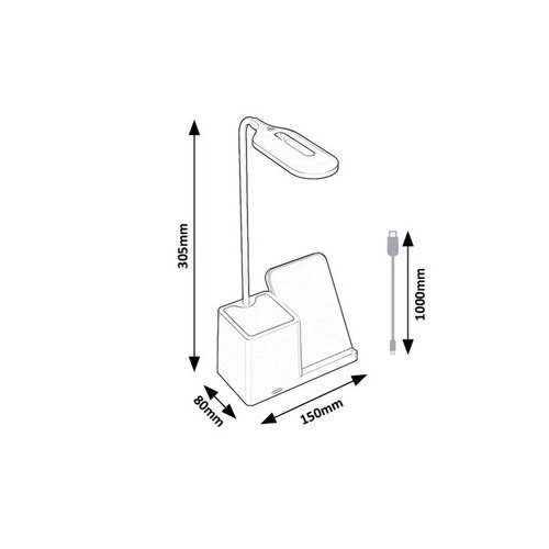 Rabalux 74233 funkcjonalna lampa stołowa LED Cerie, biały