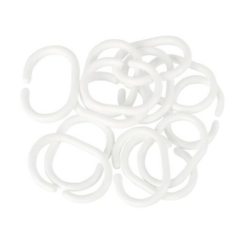 Karikák fürdőszobafüggönyhöz, 12 db-os készlet