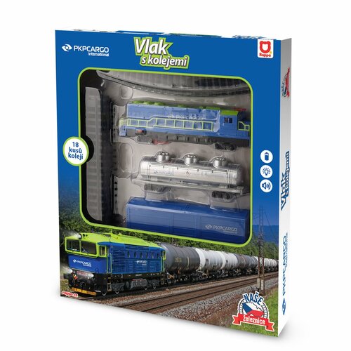 Rappa Tren de marfă PKP cu vagoane și șine