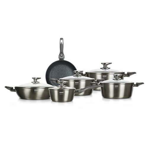 Banquet 11-delni set posode METALLIC PLATINUM