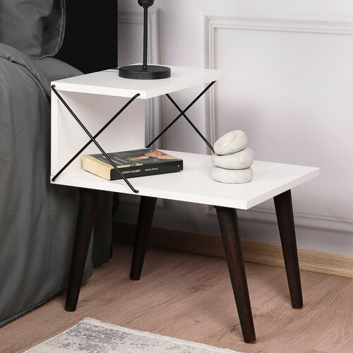 Stolik nocny Cross White