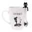 Porcelanski vrč s kovinsko žlico Catanic, 320 ml