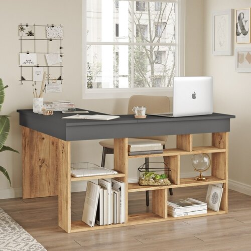 Schreibtisch Cilo Anthracite and Atlantic Pine