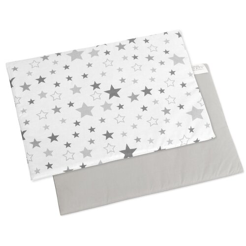Pernă de pătuț pentru bebeluș Bellatex Stars alb/gri,43 x 32 cm