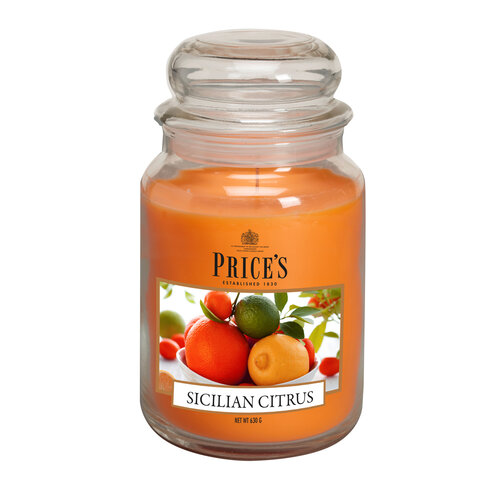 Price's Vonná svíčka ve skle Large Jar Sicilian Citrus