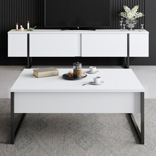 Luxe White and Black dohányzóasztal