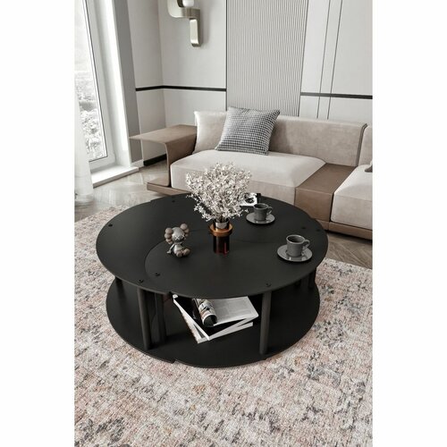 Couchtisch-Set Yin Yang Black, 3 Stück