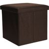 Polsterhocker mit Stauraum Daniell, braun, 38 x 38 x 38 cm