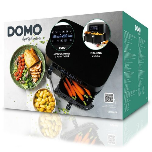 DOMO DO546FR digitálna dvojitá teplovzdušnáfritéza, 3+6 l