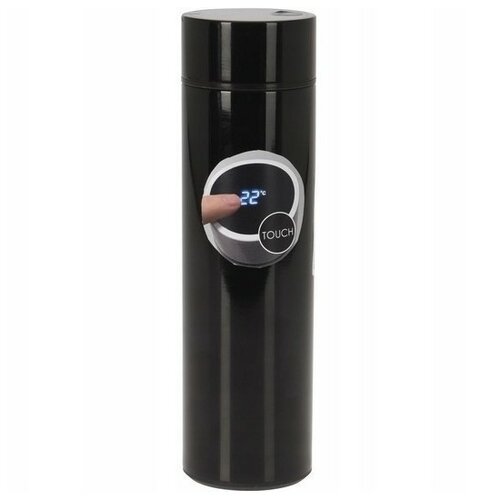 EH Termos ze stali nierdzewnej z termometrem Temp 450 ml, czarny