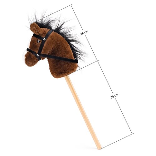 Faunica Hobby horse Bonnie, ciemnobrązowy koń na drążku