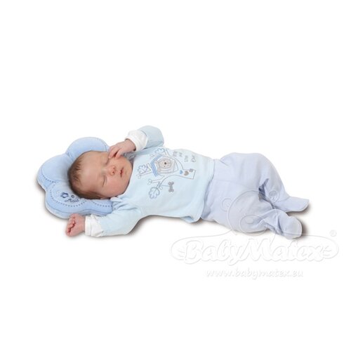 Poduszka dla niemowląt Flor niebieski, 30 cm