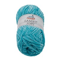 Garn SAMET türkis , 100 g / 100 m