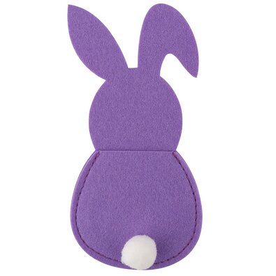 Altom Set de buzunare pentru tacâmuri Iepure, 4buc., 15 x 8,5 cm, violet