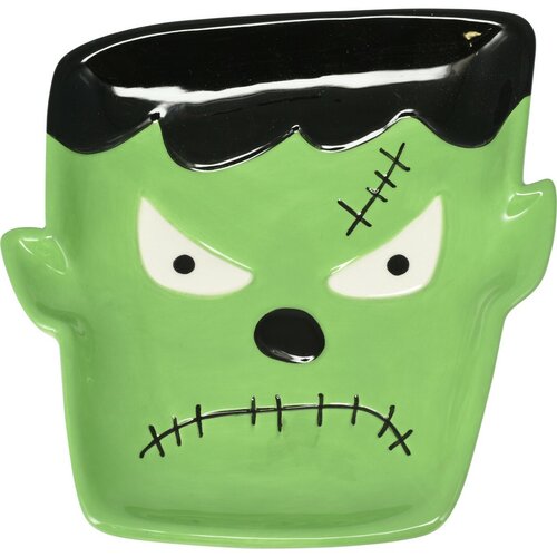 Halloween Frankenstein dekorativni krožnik, 16 cm