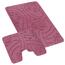 Bellatex Zestaw dywaników łazienkowych Bany z wycięciem Róża liliowa, 60 x 100 cm, 60 x 50 cm