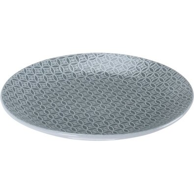 Flacher Keramikteller Sea, 27 cm, Grau