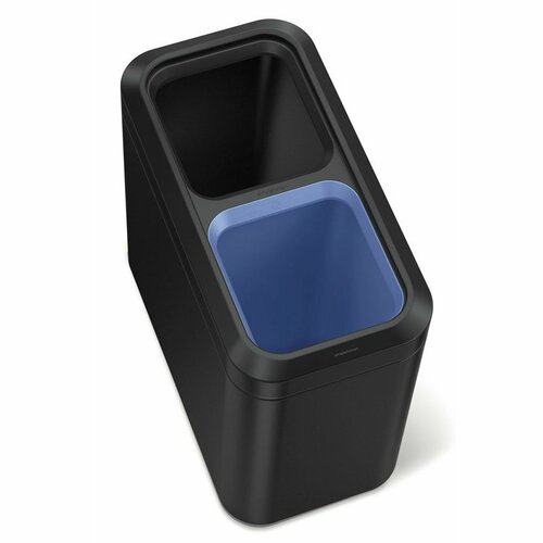 Simplehuman Odprti koš RECYCLER Slim 20 l, črn