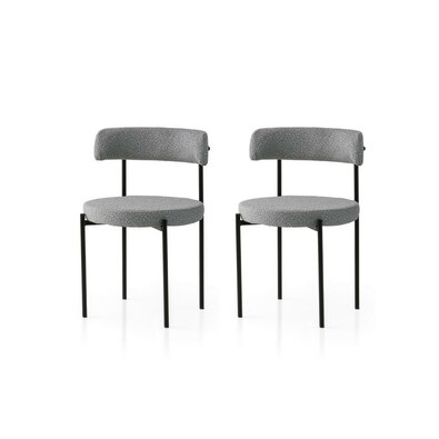 Sada jídelních židlí Gini Dark Grey and Black, 2 ks