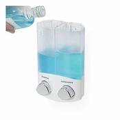 Compactor Dávkovač mydla/šampónu DUO 2x 310 ml, biela