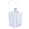 Saima Kerzenlaterne aus Metall, weiß, 7,5 × 12 × 7
