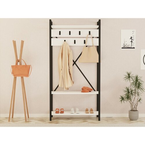 Cuier cu raft pentru încălțăminte Alfa White andGrey