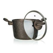 Cratiță Banquet Premium Dark Brown, cu capac, 20 cm