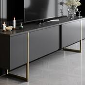 Televizní stolek Luxe Anthracite and Gold