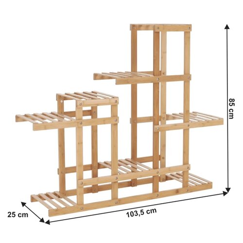 Regál na kvetiny Tabia, bambus