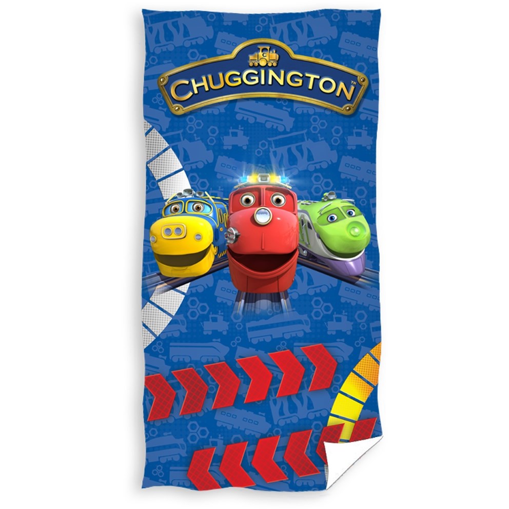 Tip Trade osuška Chuggington - Veselé vláčiky modrá, 70/140 cm