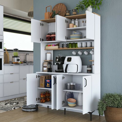 Schrank Jevy Walnut and White