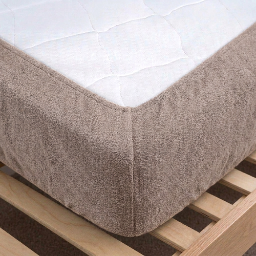4Home Frottee-Bettlaken Ideal Walnuss, 60 x 120 cm