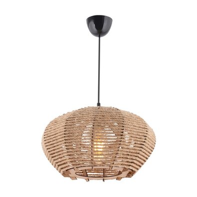 Závesný luster Jute Ellipse, krémová