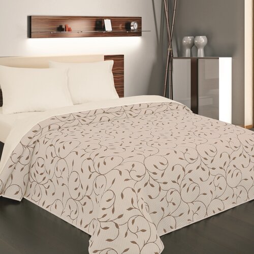 Narzuta na łóżko Indiana brązowa, 240 x 260 cm